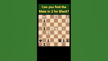 Can You Spot the Mate in 3 for Black? Test Your Chess Skills! #chess #shorts