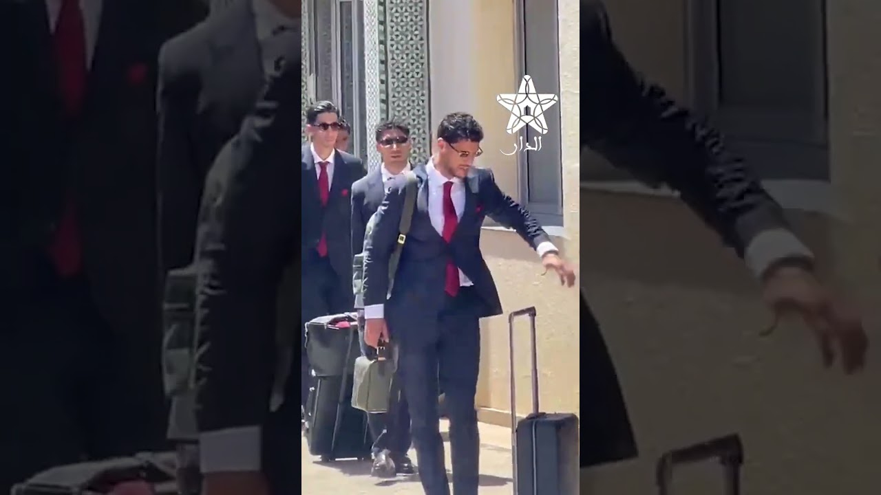 لاعبي المنتخب الوطني الى المطار للتوجه نحو امريكا