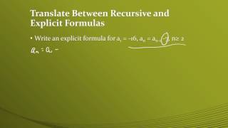 Translate Between Recursive and Explicit Formulas Profile