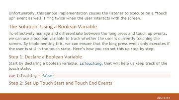 How to Prevent Long Press Events from Triggering on Touch Up: A JavaScript Solution
