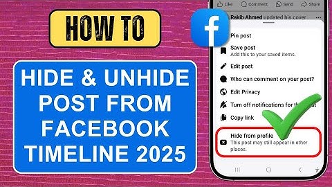 How to Hide/Unhide posts from Facebook timeline 2025 | How To Unhide Posts On Facebook