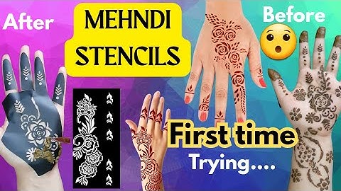 First Time Trying Mehndi Stencils 😱 | Easy & Beautiful Henna Design for Beginners