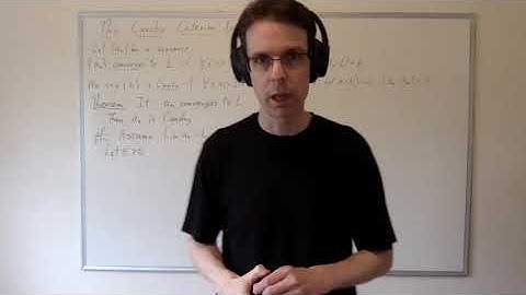 Cauchy Criterion for Sequence convergence