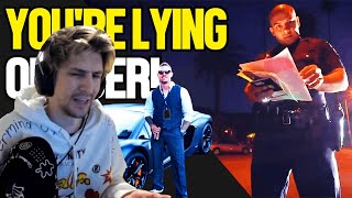 xQc Reacts To Lambo Owner Schools Lying Cop