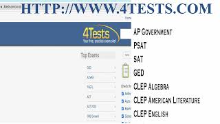 PRACTICE TAKING STANDARDIZED TESTS - SAT, GED, GRE, GMAT, LSAT