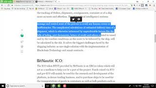 [ Rieview ] - Medium BitNautic - A Blockchain Technology used for bringing Shipping Cargo Industry c