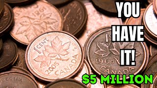 TOP 5 CANADIAN 1 CENT COINS WORTH OVER $5 MILLION! CANADIAN WORTH MONEY
