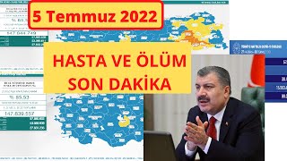 Son dakika: 5 Temmuz Bugünkü vaka sayısı | Korona virüs vaka sayıları tablosu | Günlük vaka sayısı