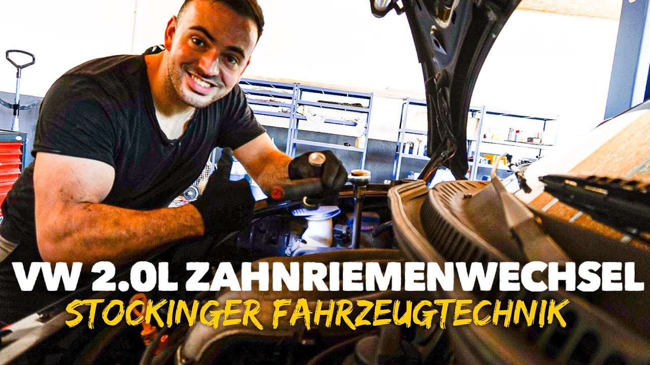 Zahnriemen erneuern VW Motor 2.0L Benzin - VW Beetle, VW Golf 4 - YouTube