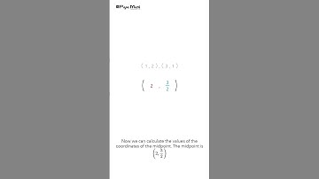 (1,2);(3,1) Find the midpoint of a line segment #maths #mathematics  ( Papa Math )