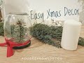 karácsonyi havas fenyőfa dekoráció fillérekből |DIY easy xmas fir decor in a minute