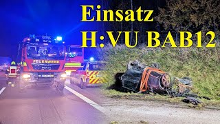 Verkehrsunfall Auf Der Bab12Pkw Überschlageneinsatzfahrteinsatzstelle