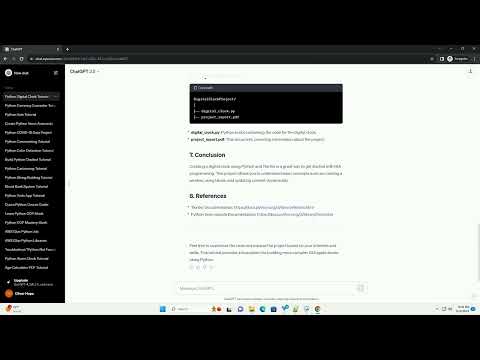 digital clock using python project report pdf
