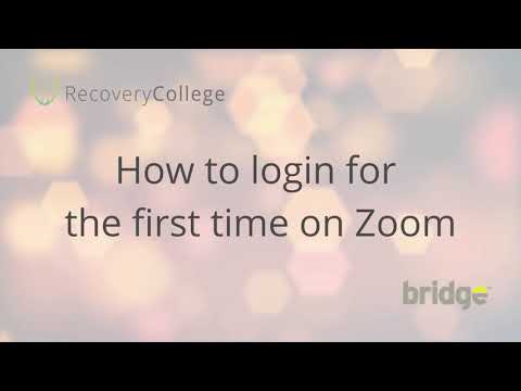 Login to Zoom for the first time