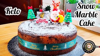 KETO SNOW MARBLE CAKE | CHRISTMAS EDITION | SUPER EASY & DELICIOUS by lowcarbrecipeideas 3,143 views 6 months ago 4 minutes, 25 seconds