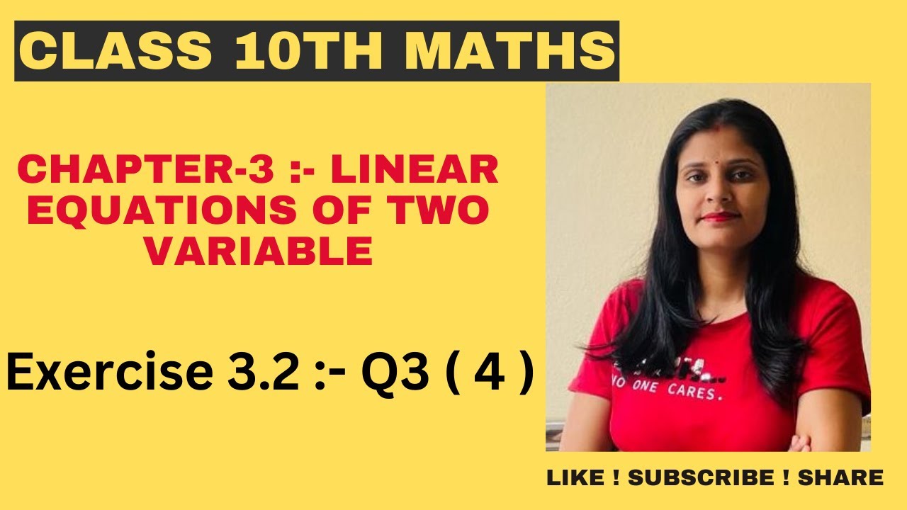 Class 10 : Math - NCERT Exercise 3.2 :- Q3 ( 4 ) - YouTube
