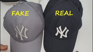 New York Yankees Cap real vs fake review. How to spot fake new era MLB hat