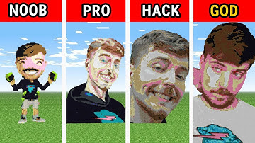 Minecraft NOOB VS PRO VS HACKER ✨ MrBeast | Your fan with love
