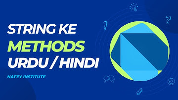 12) String Methods | Dart Programming Language | Hindi/Urdu
