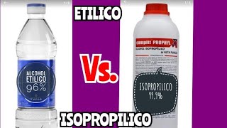 ¿Cuál es la diferencia entre el alcohol etílico y el alcohol isopropílico?