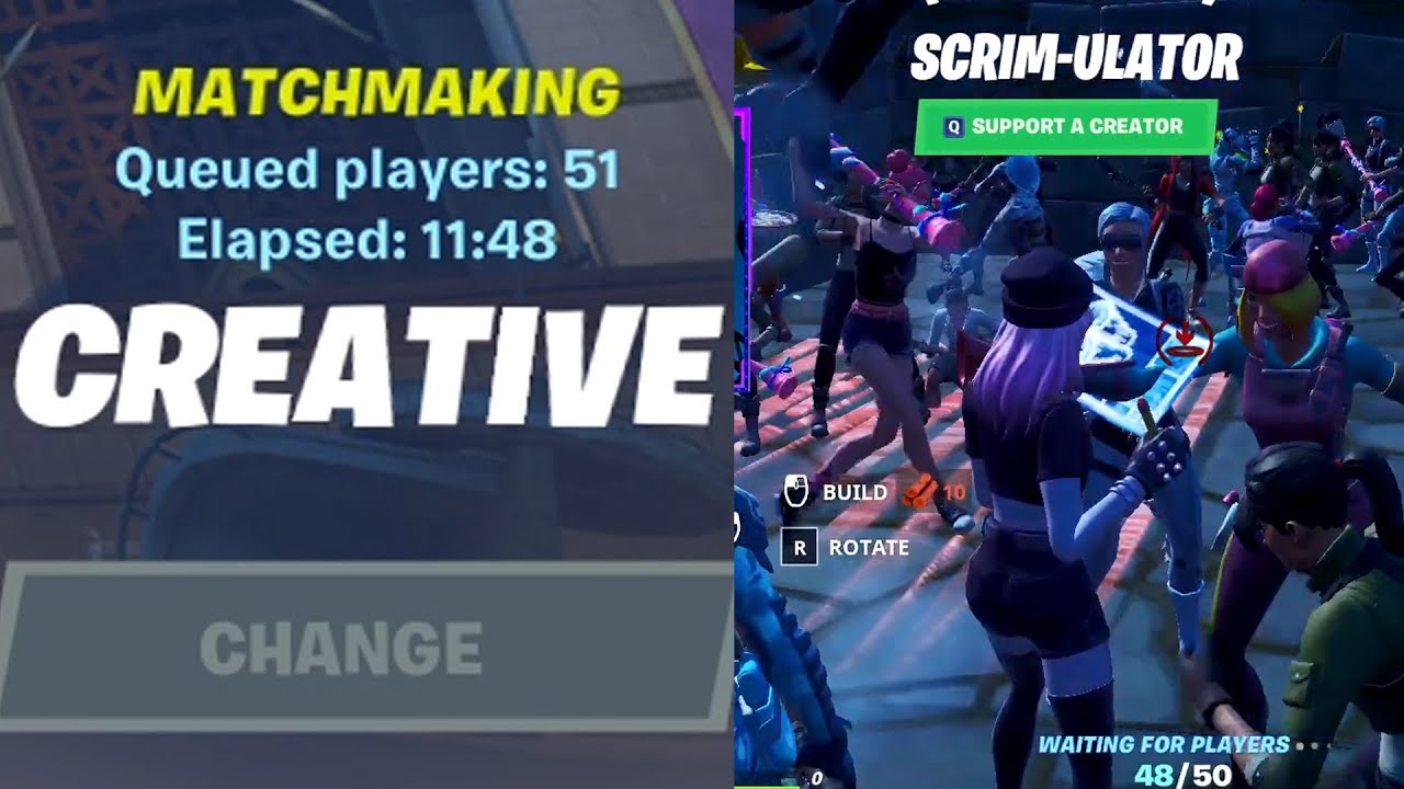 Fortnite 50 MAN CREATIVE ZONE WARS is INSANE!