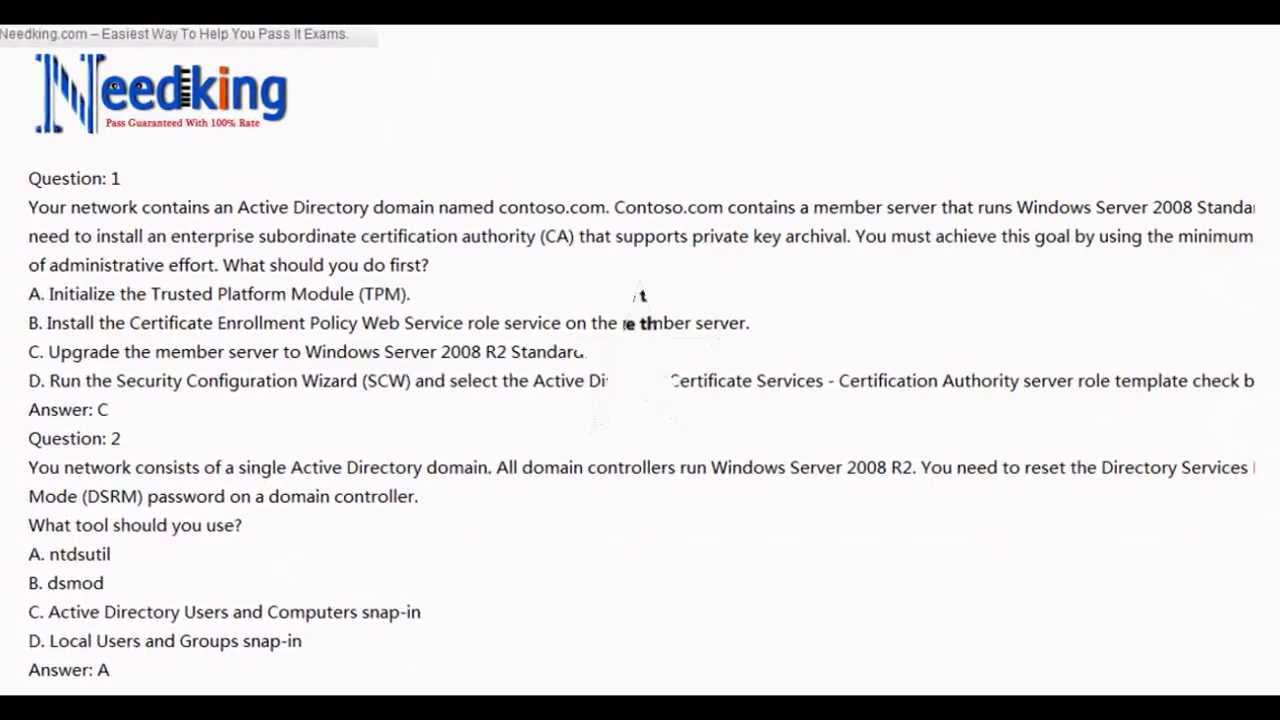 70 640 Exam Testing Engine YouTube