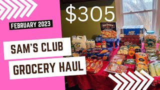 $300 Sam's Club Haul! February Grocery HAUL|| Weekly Shopping Trip||