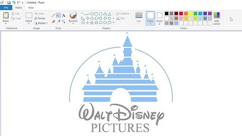 How to draw the Walt Disney Pictures logo using MS Paint | How to draw on your computer