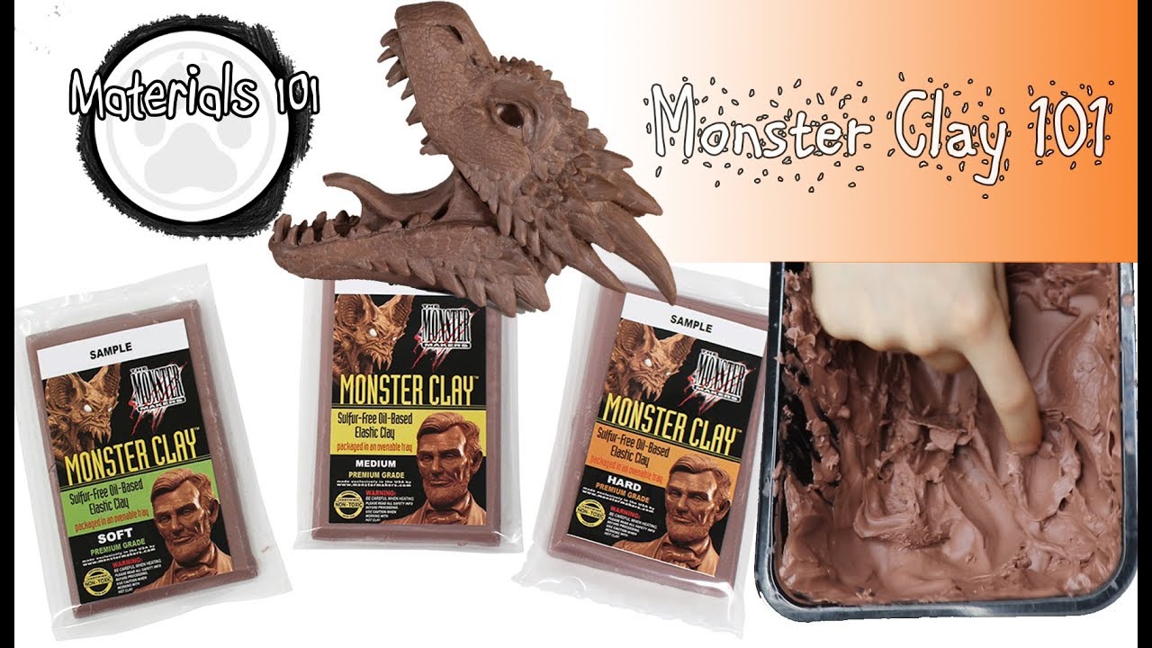 Monster Clay (Soft, Medium and Hard Grades) Sulfur Free Elastic Clay