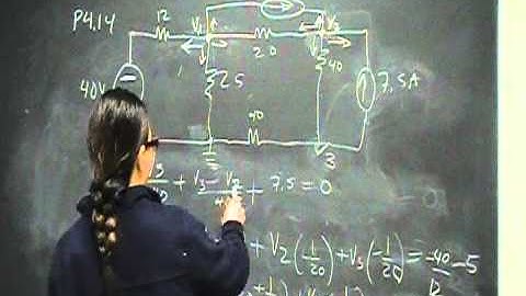 Node Voltage Circuit Analysis P4.14 Nilsson Riedel 9E Solution