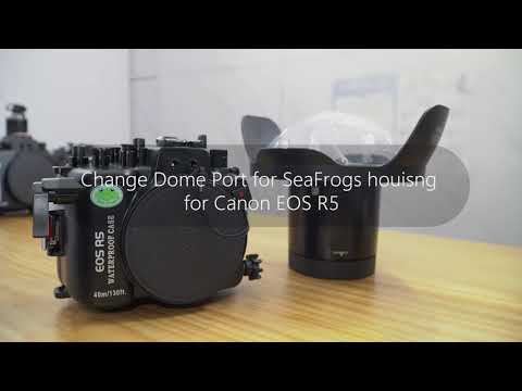 How to change dome port for Seafrogs housing for Canon EOS R5
