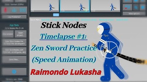 Stick Nodes Time Lapse - Zen Sword Practice Speed Animation