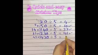 Quick and easy division tips #maths #education #tricks #school #sabscribe