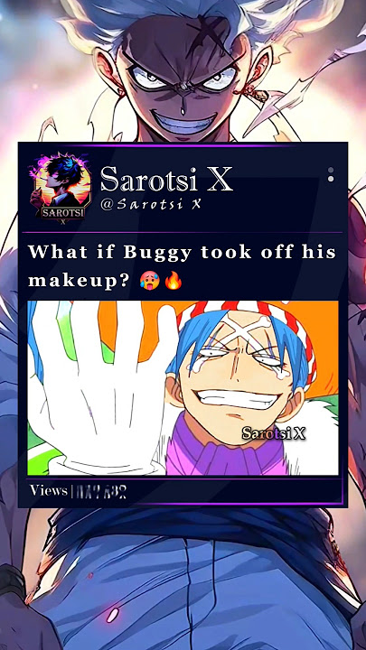 I wish Oda does it, and he wipes off Buggy’s makeup #buggy #oda #onepiece