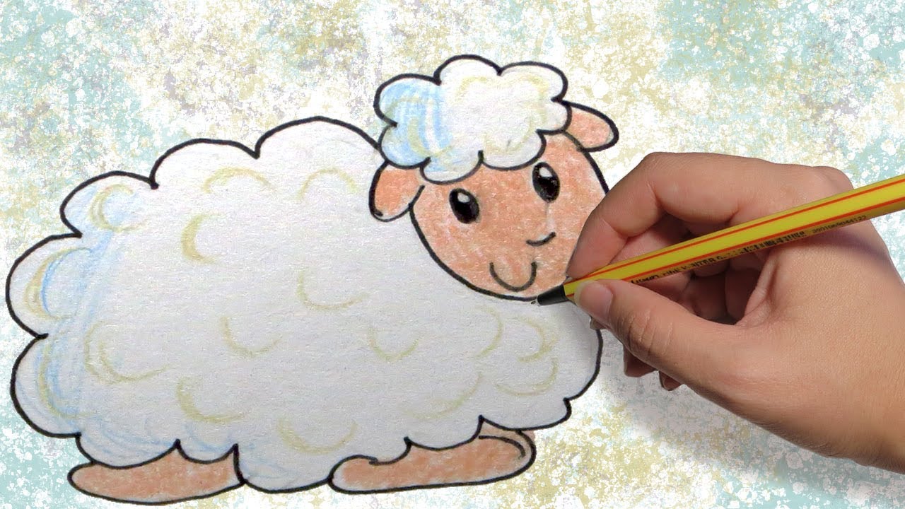 COMO DIBUJAR UNA OVEJA PARA NAVIDAD: Dibujar animales para niños paso a  paso - YouTube