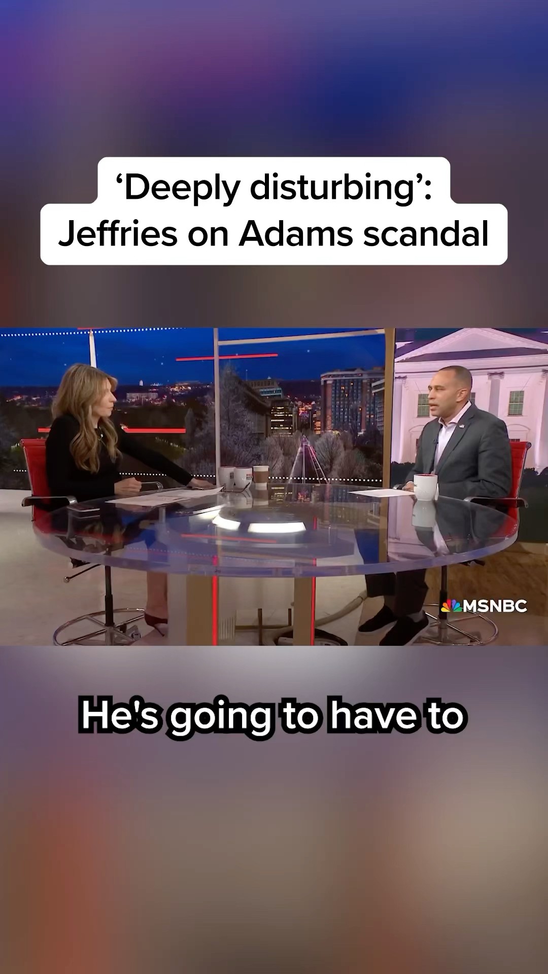 'Deeply disturbing': Hakeem Jeffries on Eric Adams scandal