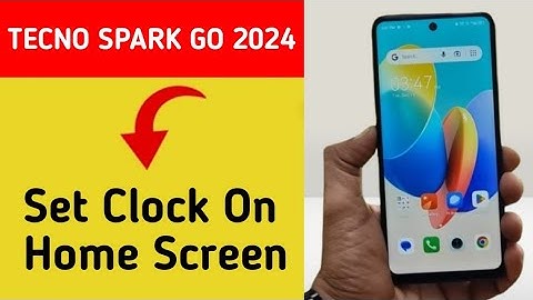How to set clock on home screen, Tecno Spark go 2024 me time set kaise karen