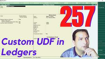 Tally Chapter 257 TDL for Custom UDF in Ledgers By Rajiv Mishra Computer Class | Learn TDL in HINDI