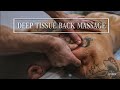 Deep tissue back massage    no talking