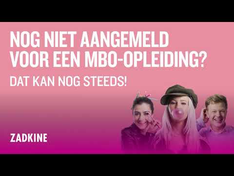 Het kan nog steeds: aanmelden aan voor een mbo-opleiding!