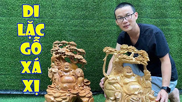 Thêm 2 bức tượng Di Lặc gốc tùng gỗ xá xị rẻ và đẹp