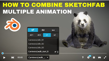 How To Combine Sketchfab Multiple Animation In Blender | Blender Tutorial