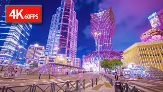 Macau4k World Casino-Walking in Macau at Night,macau night view