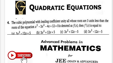 The cubic polynomial with leading coefficient unity all whose roots are 3les than the roots of the