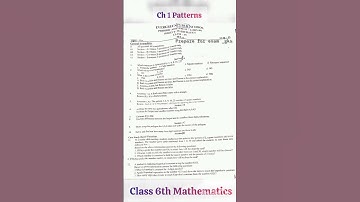 Class 6️⃣| Mathematics| Chapter 1| Patterns| Ganita Prakash #mathematics #ch1 #class6