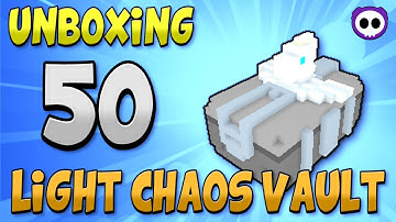 UNBOXING 50 LIGHT CHAOS VAULTS IN TROVE!