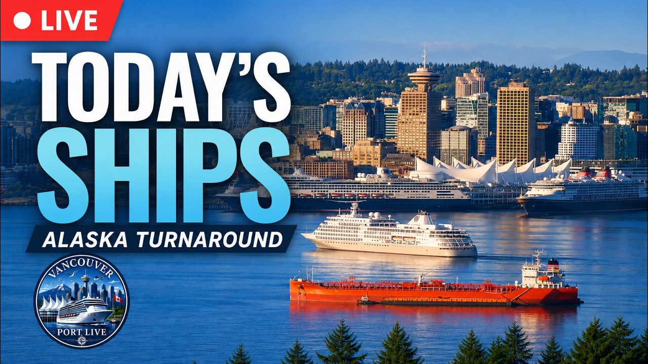 LIVE: Vancouver Cruise Ships | Coral Princess | Seven Seas Explorer | Zaandam | Canada Place