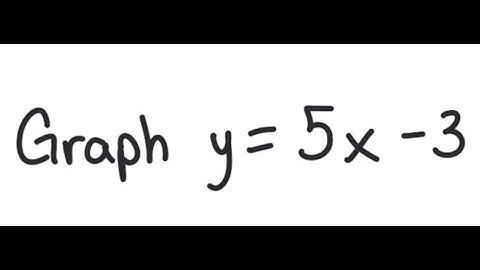 Line: Graph the line y = 5x - 3