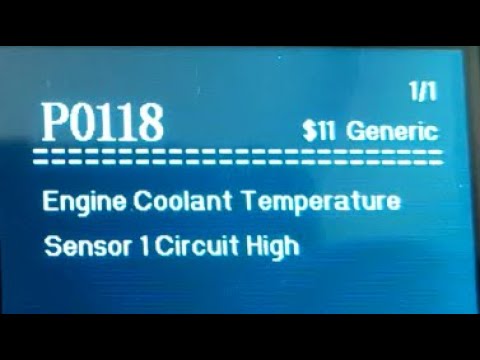2010 Civic P0118 Coolant Temperature Sensor 1 Test and Replacement