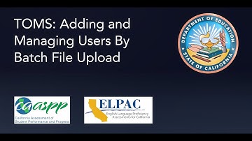 TOMS: Adding and Managing Users by Batch File Upload